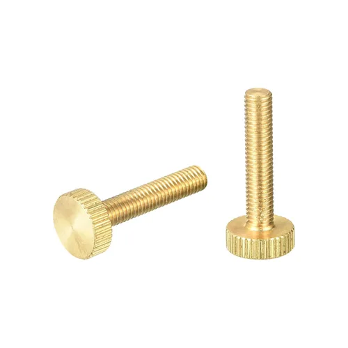 Vista 31 de uxcell Tornillos moleteados para pulgar, pernos planos de latón M3x4mm, sujetadores para PC, electrónicos, mecánicos, 2