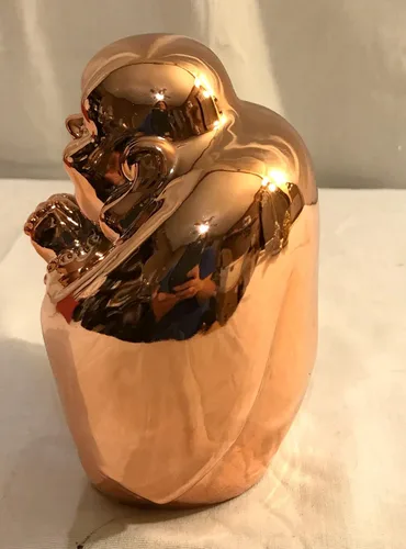 Vista 3 de Nueva 6" cerámica figura de buda rezando Estatua sonriente