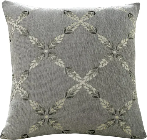 Vista 4 de Violet Linen Pacifica Diamonds - Funda de almohada decorativa con patrón de diamantes, chenilla de poliéster, dorado, 18 x 18 pulgadas
