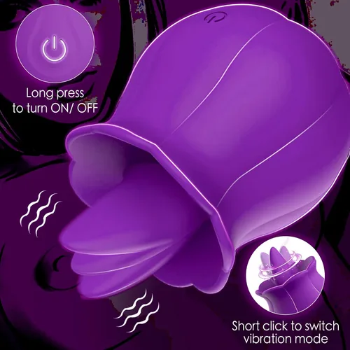 Vista 5 de Juguete de lengua rosa – Vibrador estimulador de clítoris con lamer y vibración, vibrador de lengua para mujeres, juguete sexual para placer