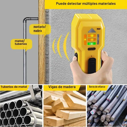 Vista 5 de Buscador de pernos y escáner de pared, detector de metales y madera para paredes de 3/4 pulg. de espesor (ST102 (viene con batería))