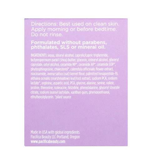 Vista 16 de Crema Facial Pacifica - Crema de Barrera de Ceramida Vegana con Niacinamida y Manteca de Karité - Hidratante Crema Facial Diaria Libre de Fragancia