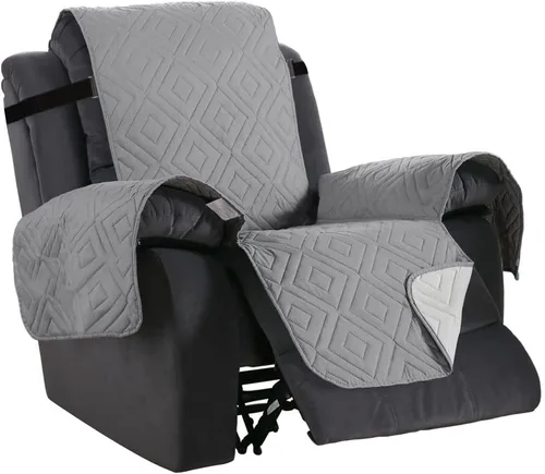 Vista 76 de H.VERSAILTEX Funda reversible para silla, protector de muebles antideslizante, resistente al agua, con correas elásticas de 2 pulgadas