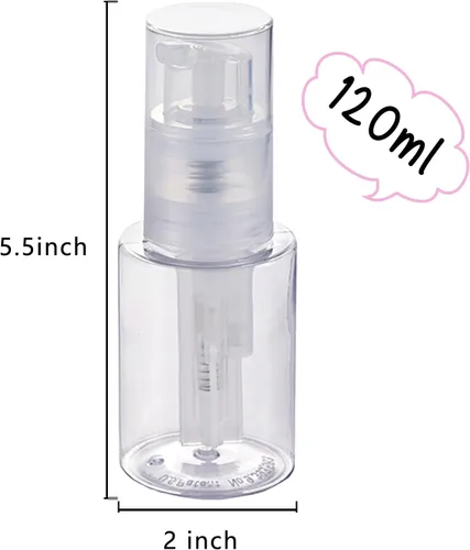 Vista 6 de HSOMiD Paquete de 2 botellas vacías en polvo, polvo de barbero, talco, fibras capilares, aplicador para peluquería, limpieza, plantas, nebulización