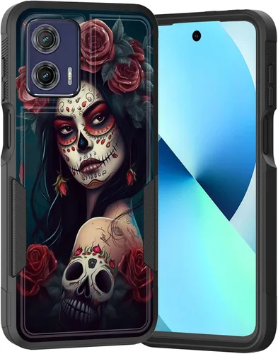 Vista 268 de para Moto G Play 4G 2024, funda de dos capas híbrida resistente y a prueba de golpes, PC duro + silicona suave protectora para Motorola Moto G Play