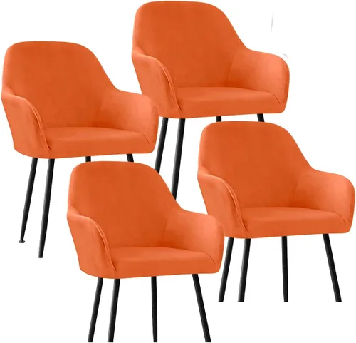 Vista 20 de Fundas protectoras de terciopelo elástico para sillas de comedor con brazos y respaldo curvado pequeño, juego de 6/4/2 para cocina, oficina, hogar