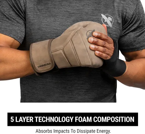 Vista 5 de Guantes de boxeo de cuero Hayabusa T3 LX para hombres y mujeres para entrenamiento, sparring, saco pesado y trabajo con manoplas
