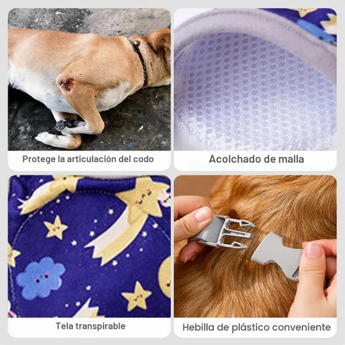 Vista 2 de MANON ROSA Dog Elbow Pads, 2XL, Blue Azul