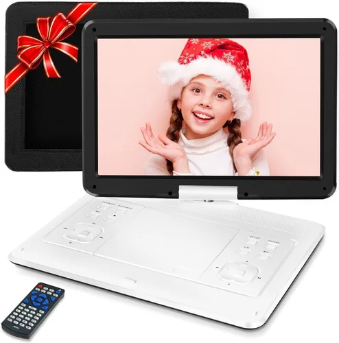 Vista 13 de HotHat Reproductor de DVD portátil de 7.5 "pantalla giratoria HD para niños Azul