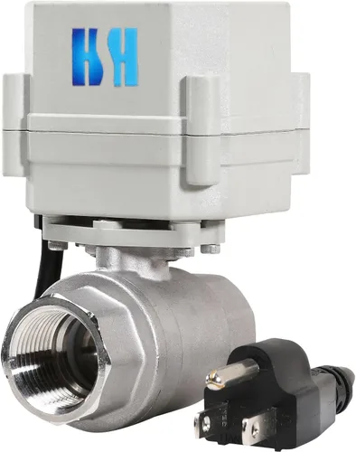 Vista 16 de 1/2" 3/4" 1" 110-230VAC Válvula de Bola Eléctrica Motorizada Normalmente Cerrada/Abierta CF8/Acero Inoxidable 304 Con Enchufe de EE. UU.