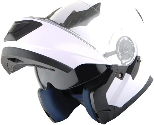 Vista 17 de 1Storm Nuevo Casco Modular de Motocicleta con Visera Dual Cara Completa y Luz Trasera LED Recargable: Modular901 Fibra de Carbon Negro