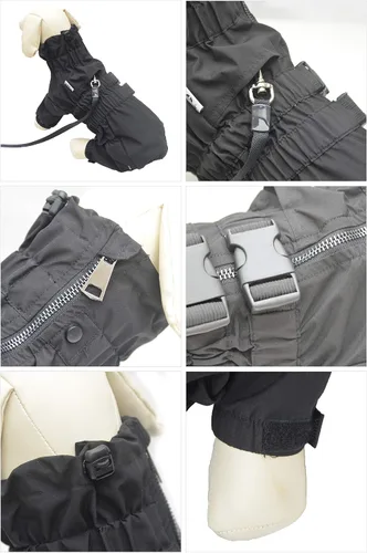 Vista 2 de Lovelonglong - Chaqueta impermeable para perros, ligera, impermeable, reflectante, resistente al viento, a prueba de nieve, para perros pequeños