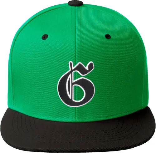 Vista 163 de Daxton Gorra clásica con visera de billete plano con letras del alfabeto inglés antiguo de la A a la Z