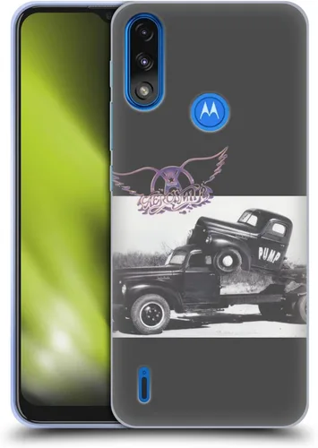 Vista 12 de Head Case Designs Officially Licensed Aerosmith 1987 Permanent Vacation Black and White Gel Case [Military Grade Protection] Compatible with Moto E7