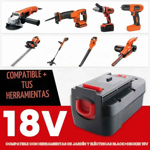 Vista 6 de Paquete de 2 unidades de batería de repuesto de 3.6 Ah HPB18 para Black and Decker, 18 V Ni-Mh, compatible con HPB18-OPE 244760-00 A1718 FS18FL