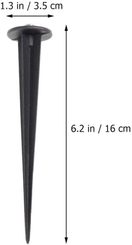 Vista 2 de 4 estacas de repuesto para luz solar de camino, accesorios de luces solares con tornillo M5 para pasarela, patio, jardín y patio