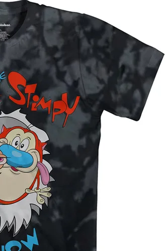 Vista 5 de Nickelodeon Camisa clásica de los años 90 para hombre, teñido anudado, Ren & Stimpy Show, estilo vintage, estilo retro y teñido anudado
