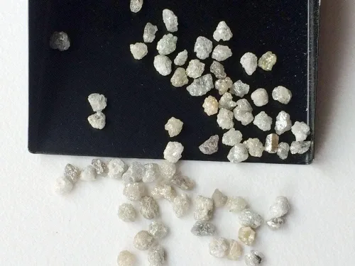 Vista 3 de Gems For Jewels Diamante en bruto gris brillante de 0.079-0.197 in, diamante en bruto gris, diamante sin cortar, diamante gris, diamantes sueltos