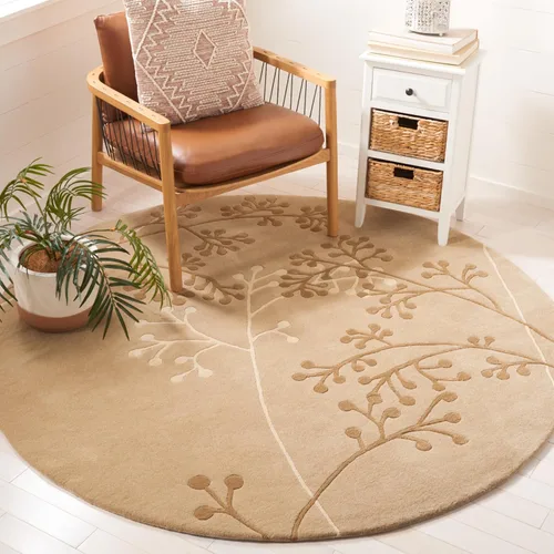 Vista 26 de SAFAVIEH Soho Collection - Alfombra redonda de 6 pies, color gris, lana hecha a mano, ideal para zonas de alto tráfico en sala de estar, dormitorio