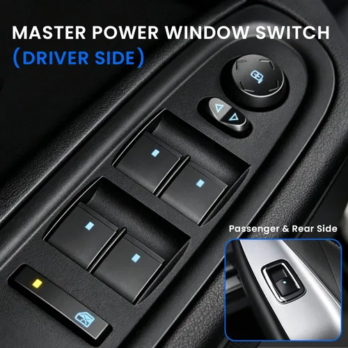 Vista 8 de PANNUOSCS Interruptor de ventana para conductor e interruptor de ventana para pasajeros compatible con Chevy Silverado Traverse GMC Sierra 1500