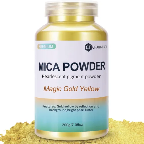 Vista 40 de CHANGTIKEJI Polvo de Mica, 24 Colores - 10g/Botella de Polvo de Pigmento Natural para Resina Epoxy, Fabricación de Jabón, Velas, Brillo de Labios