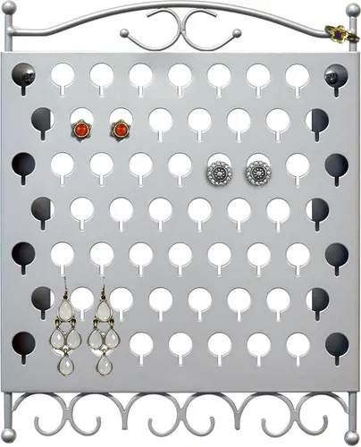 Vista 8 de Mango Steam Organizador de joyas y aretes de pared de perfil delgado (sirena, negro)