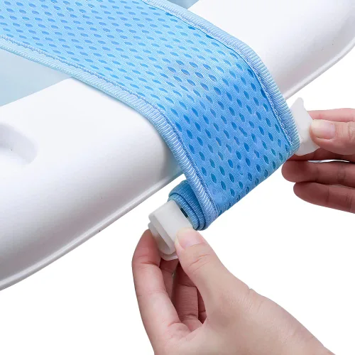 Vista 6 de Red de soporte para asiento de baño, cojín flotante para recién nacido, para bañera infantil, malla de ducha, soporte de tubo de baño ajustable, 5