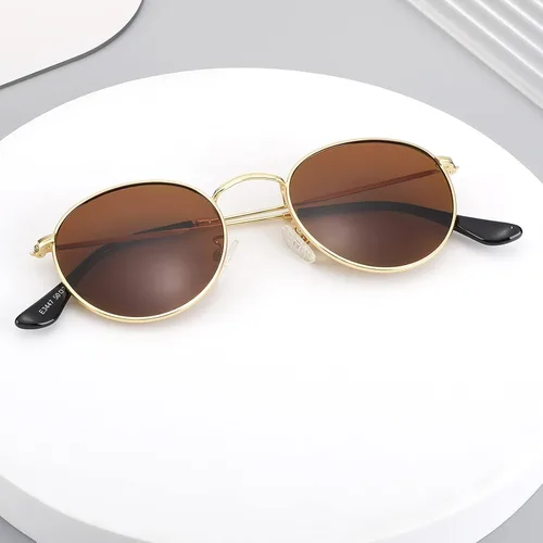Vista 5 de Pro Acme Gafas de sol polarizadas de metal redondas pequeñas para mujer, estilo retro