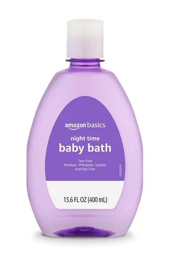 Vista 2 de Amazon Basics Baño nocturno para bebé, ligeramente perfumado, 13.6 onzas líquidas (paquete de 1) (anteriormente Solimo)