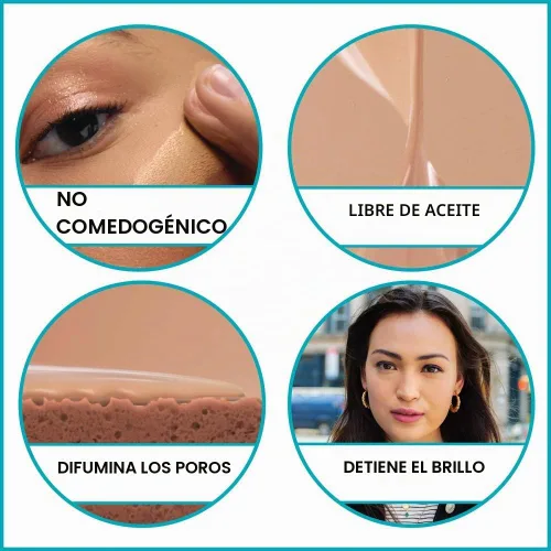 Vista 5 de Maybelline New York Fit Me Matte + Poreless Base Líquida, Formato de Bolsa, 220 Natural Beige, 1.3 onzas 220 Beige natural