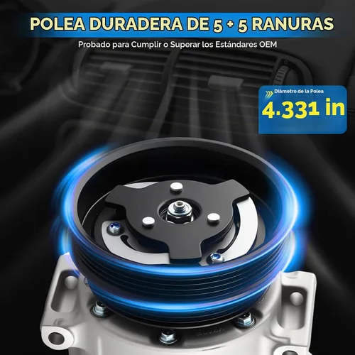Vista 4 de Compresor de aire acondicionado para Volkswagen Jetta Passat Golf Beetle Cabrio R32 Rabbit, para Audi TT RS Quattro Compresor de CA de repuesto