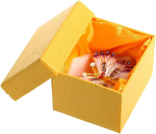 Vista 7 de YU FENG Caja de baratijas de mariposa con bisagras, pequeña joyería con bisutería, estatuilla de regalo coleccionable (caja de baratijas ii)