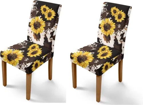 Vista 42 de Rnyleeg Juego de 1 fundas de asiento de comedor con estampado de flores azules para sillas de comedor, fundas protectoras suaves y lavables