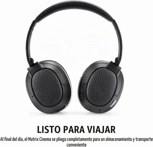 Vista 8 de Mee Audio Matrix Cinema - Auriculares Bluetooth Inalámbricos de Alta Resolución Estéreo con aptX de Baja Latencia para Mejor Sincronización