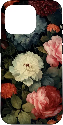 Vista 20 de Vintage Dark Flower Pattern Moody Floral Case for iPhone 16