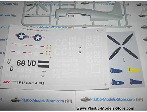 Vista 5 de ART MODEL Modelo de plástico que construye avión avión Grumman F8F-2 Bearcat US Naval Fighter 1/72 7201