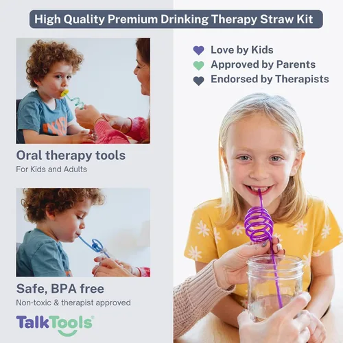 Vista 4 de TalkTools Pajitas locas para beber de alta calidad, pajitas divertidas y coloridas pajitas para beber, pajitas locas para niños, coloridas