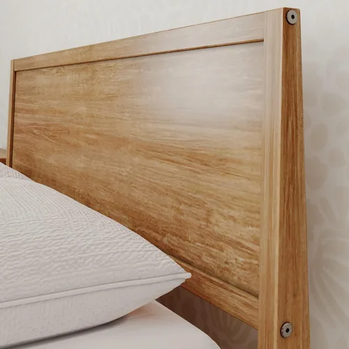 Vista 5 de Max & Lily Cama Full, Marco de Cama Full de Madera Maciza con Cabecera de Panel, Cama Full para Niños con Soporte de Listones de Madera, No Necesita
