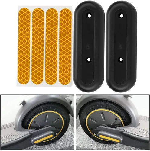 Vista 6 de Cubierta protectora para cubo de rueda y calcomanías reflectantes, carcasa protectora E-Scooter con adhesivo reflectante para G30