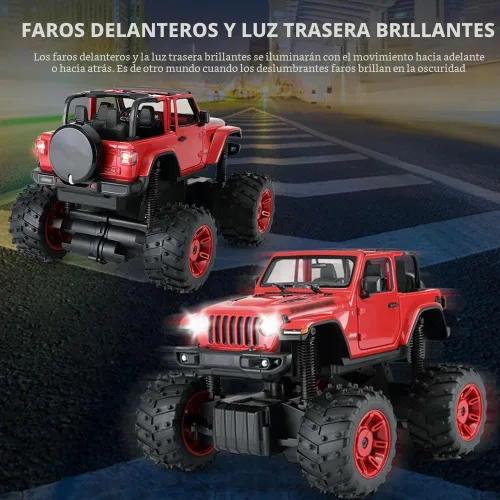 Vista 5 de Coche RC todoterreno con licencia 1/14 para Jeep, puertas abiertas