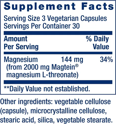 Vista 5 de Life Extension Los mismos suplementos de L-treonato de magnesio de 400 mg y Neuro-mag para articulaciones, hígado, salud cerebral, memoria