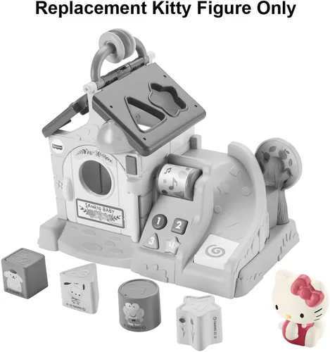 Vista 3 de Pieza de repuesto para Fisher-Price Sanrio Baby Activity Playhouse Playset – HGR34 ~ Figura de gatito de repuesto ~ Inspirado en Hello Kitty