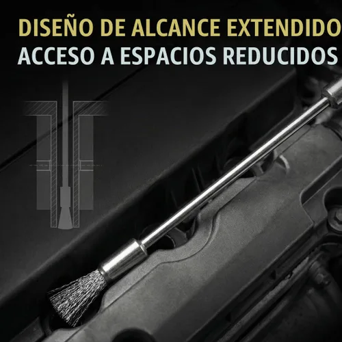 Vista 4 de Juego de 20 cepillos de extremo de vástago extralargo de 3.937 in