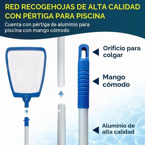 Vista 5 de POOLAZA Red de desnatador para bañera de hidromasaje, malla fina con mango de aluminio extensible de 35 pulgadas, para bañera de hidromasaje