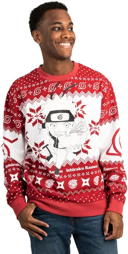 Vista 2 de Bioworld Naruto Ichiraku Ramen on Red Crew Neck Sudadera