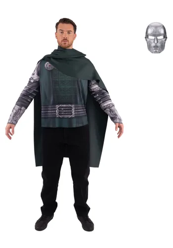 Vista 2 de Parte superior de disfraz de Doctor Doom para hombre de Marvel con máscara Multicolor