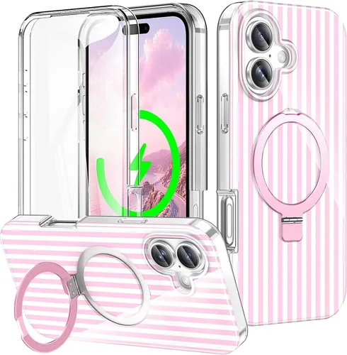 Vista 45 de Funda para iPhone 16 con protector de pantalla-Lotus A25