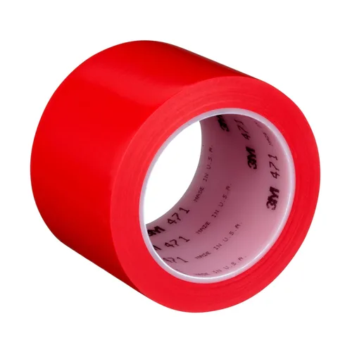 Vista 11 de 3M Cinta de vinilo 471, Rojo, 1 1/2 in x 36 yardas, 5.2 mil, 24 rollos por caja