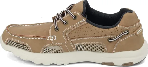 Vista 3 de Island Surf Men's Company, Atlantic Boat Shoe TAN 13 M, Beige Bronceado