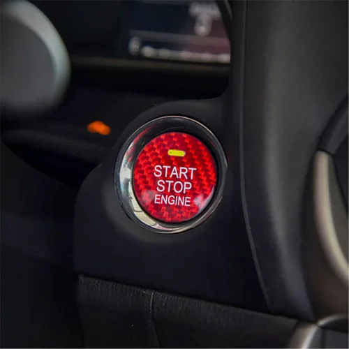 Vista 7 de Adhesivo negro para interruptor de arranque de encendido para Mazda 3 Axela para Mazda 6 Atenza CX-3 CX-4 CX-5 CX-8 MX-5 Cubierta de botón de motor